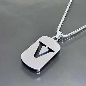 Nuova vendita creativa 26 alfabeto inglese <span class=keywords><strong>collana</strong></span> con pendente cavo stile Punk in acciaio inossidabile <span class=keywords><strong>collana</strong></span> di fascino per il partito - Product Image 6