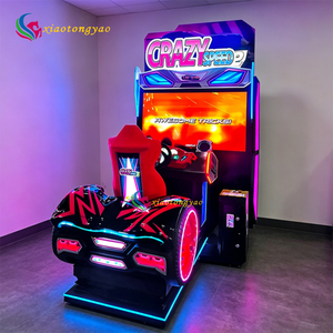 Simulateur d'arcade à monnayeur : Machine de jeu vidéo de course de moto rapide avec moniteur 55 pouces, compatibilité 110V/220V pour le jeu - Product Image 1