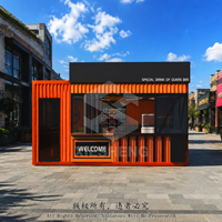 Kiosque de restaurant en conteneur maritime personnalisé, cuisine modulaire de restauration rapide avec équipement complet, stand alimentaire extérieur éphémère