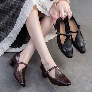 Zapatos de plataforma Retro Mary Jane, cómodos, modernos, a la moda, de tacón alto, elegantes y graciosos para mujer - Product Image 5