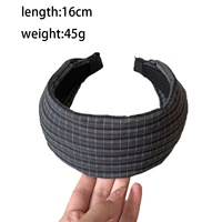 Serre-tête fin et large Daou de 16 cm, couleurs unies et à carreaux, accessoires capillaires durables de haute qualité pour femmes et filles