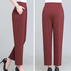 <span class=keywords><strong>Mujer</strong></span> otoño cordón <span class=keywords><strong>blanco</strong></span> negro marrón claro gris pantalones largos - Product Image 4
