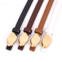 Ceinture en cuir double face tendance pour femme - Boucle en alliage élégante, logo gaufré/gravé au laser, idéale pour la vente au détail et la promotion de marque