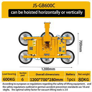Lève-vitre à vide 600 kg – Fabricant chinois – Lève-vitre manuel et électrique à ventouse à vide - Product Image 3