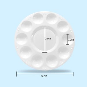 Bandeja de pintura de placa de cerámica diy paletas de plástico para niños, adultos, estudiantes a acrílico óleo acuarela artesanía DIY Art Painting - Product Image 2