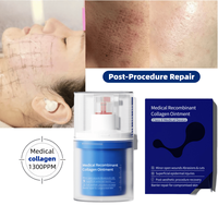 Pommade au collagène humain recombinant de qualité médicale pour la réparation des dommages cutanés du visage, cicatrisation des plaies, baume facial pour la réparation de la barrière cutanée après une intervention