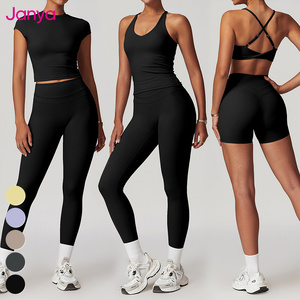 Bộ đồ tập thể thao nữ bán buôn, áo ngực thể thao, quần legging, 5 món, cạp cao, quần áo tập luyện, bộ tập gym, yoga dành cho nữ - Product Image 5