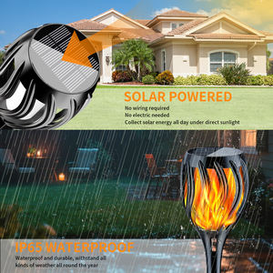 Ngoài trời không thấm nước 96 Led nhảy múa trang trí cảnh quan năng lượng mặt trời nhấp nháy ngọn lửa vườn ánh sáng năng lượng mặt trời ngọn đuốc - Product Image 5