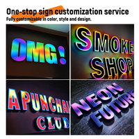 Enseigne lumineuse 3D personnalisée Carrey Sign pour extérieur, lettres canal colorées, lettres lumineuses à changement de couleur RGB, enseigne lumineuse
