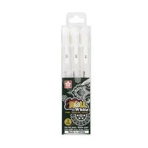 Sakura XPGB 0.3/0.4/0.5mm 3 colours high quality professional gelly roll  white gel pen for highlight and calligraphy
