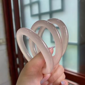 Vente chaude Naturel Rose Glace Jade Bracelet Doux Mode Transparent Clair Rose Afghan Jade Bracelet pour Femmes Filles Cadeau - Product Image 2