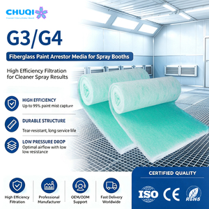 Rollo de Fibra de Vidrio Grado G3 G4 <span class=keywords><strong>para</strong></span> Retención de Pintura, 200gsm, 30mm 60mm, <span class=keywords><strong>para</strong></span> Recubrimiento Industrial, Captura de Polvo de Pintura, Venta al por Mayor, Suministro de Alta Calidad - Product Image 1