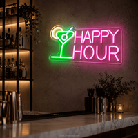 Enseigne commerciale personnalisée en néon LED, enseigne en acrylique avec logo pour vitrine, magasin, bar, restaurant, hôtel