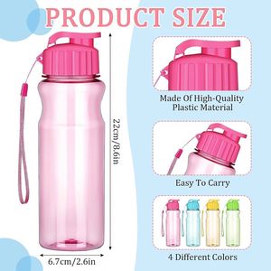 Botella de Plástico PC Reutilizable de 500 ml, Aislamiento Térmico de 6 Horas, Apta para Líquidos Calientes, Transparente, Portátil, Deportiva, Colorida, con Tapa de Rosca - Product Image 2