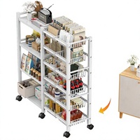 Étagère mobile de rangement pour bureau, meuble multi-niveaux pour four à micro-ondes, chariot roulant sur pied pour usage domestique, en métal, design moderne