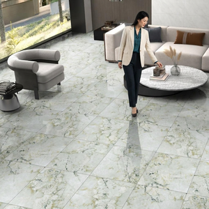 Grey Onyx Marble Look Porcelain <b>Floor</b> Tiles 600x600mm Polished Glossy Ceramic Flooring - Product Image 4