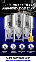Fermenteur conique à double enveloppe en acier inoxydable SUS304 de 2000 L pour brasserie