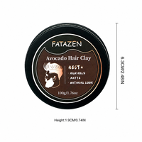Cire d'abeille d'avocat longue durée finition mate et brillante tenue d'origine coiffure forte marque privée cire pour cheveux pommade argile pour cheveux pour hommes
