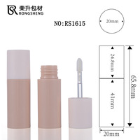Tube rond rose pour gloss à lèvres, emballage cosmétique coloré moulé par injection, personnalisable avec des étiquettes personnalisées
