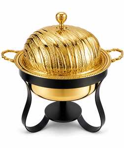 Plat de service élégant en acier inoxydable avec support de couvercle pour buffet, événements de restauration, hôtels, restaurants et banquets - Product Image 6