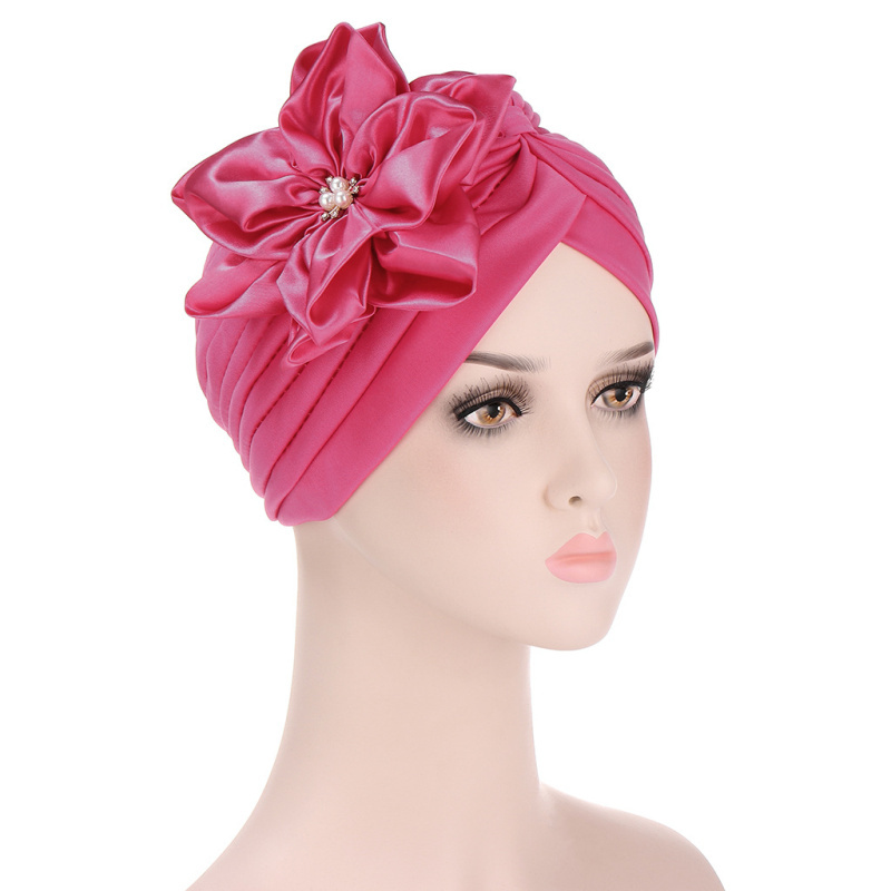 Flower Stretchy Beanie - Comfort for Cancer Patients display picture 1