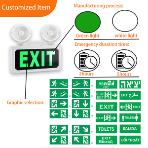 Luz de Emergencia Portátil Recargable de Doble Cabezal Ajustable para Interiores Tuoming, Señal de Salida de Emergencia - Product Image 2