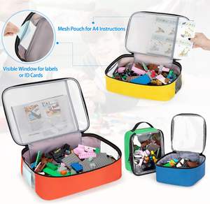 Sac organisateur de stockage de jouets compatible avec les briques <span class=keywords><strong>Lego</strong></span>, étui organisateur de voyage pour blocs de construction, sac de rangement de jouets blocs - Product Image 3