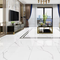 Carreaux Céramique Effet Marbre Blanc Foshan 60x60 Antidérapants pour Sols de Salon, Cuisine et Salle de Bain