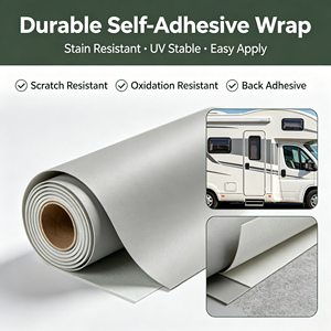 Cuir synthétique en silicone de qualité supérieure Jemery pour panneau mural intérieur de <span class=keywords><strong>camping</strong></span>-<span class=keywords><strong>car</strong></span>, cuir artificiel métallique, toucher doux, extensible - Product Image 2