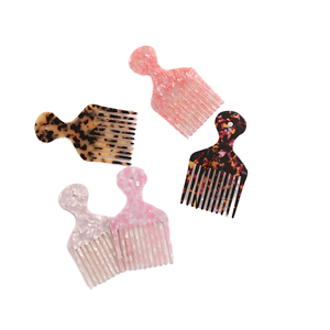 QianJin Logo personnalisé acétate peigne à dents larges outil de coiffure pour hommes femmes cheveux ondulés et <span class=keywords><strong>afro</strong></span> à la mode - Product Image 1