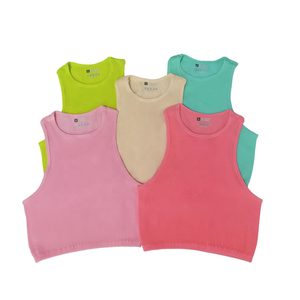 Débardeur personnalisé avec logo imprimé, sensation seconde peau, doux et respirant, pour <span class=keywords><strong>femme</strong></span>, idéal pour le fitness - Product Image 4