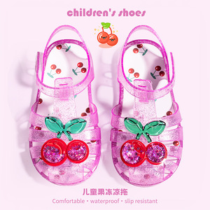 Cute Cartoon-style Jelly <b>Sandals</b>, 2025 <b>Summer</b> New Style Children's Fruit-themed Versatile <b>Sandals</b> - Product Image 3