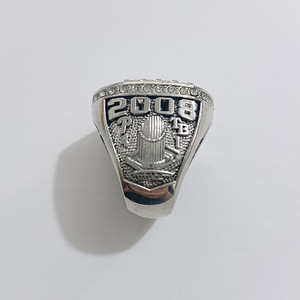 Anillo de Piedras Preciosas del Campeonato de Béisbol de Filadelfia 2008, Joyería de Aleación Plateada al por Mayor con Piedras Creadas en Laboratorio, Unisex - Product Image 3