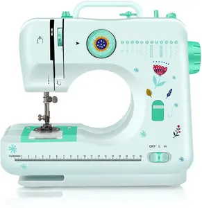 Máquinas de coser de bolsillo, Mini mariposa usada, Verlock, Motor de bordado portátil, bolsa de punto de cadeneta, pie para caminar, zigzag computarizado