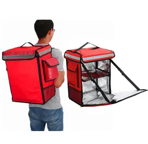 Chất Lượng Cao Tái Sử Dụng Làm Mát Cách Nhiệt Mang Ba Lô Sản Xuất Hot Thực Phẩm Giao Hàng Carry Bag Với Dây Đeo Mềm