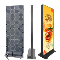 Afficheur LED pliable haute résolution P2.5, écran mobile léger pour vitrines, centres commerciaux et salons professionnels