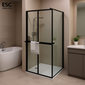 Puerta de Ducha ESC Walk-In de 35.4x76.8 Pulgadas, Vidrio ESG, Marco de Aluminio, Diseño Minimalista para Baño - Product Image 2