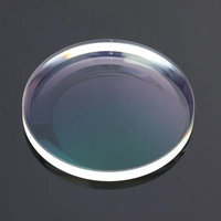 Vente chaude clair lentilles de lunettes 1.67 MR-7 bleu bloc unique Vision HMC lentille optique