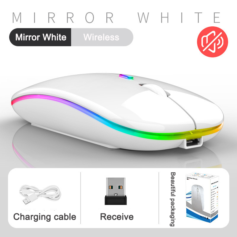 Mute 2.4G Charging Pad Illuminated White