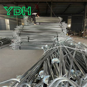 Grande serre de 9x30m à faible coût, kits de cadre galvanisé à chaud à plusieurs travées, couverture de film de toit <span class=keywords><strong>en</strong></span> PVC, <span class=keywords><strong>abri</strong></span> de pluie pour la culture de bleuets PE - Product Image 4