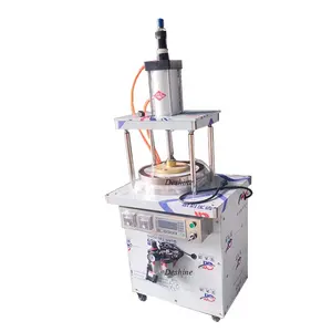 औद्योगिक टॉर्टिला रोटी अरबी फ्लैट ब्रेड प्रेस बनाने की मशीन केक फ़्लैटिंग बेकिंग उपकरण पिटा