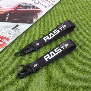 RASTP Car Keychain Nylon Strap <b>Key</b> <b>Ring</b> For Motorcycle And Automobile <b>Key</b> <b>Accessories</b> Black Color - Product Image 1