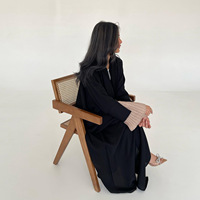 Abaya de luxe en gros pour femmes, robe musulmane, Dubaï, abaya noire modeste, cardigan, vêtements islamiques, Dubaï, femmes, robe musulmane