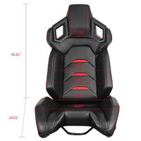 Seau sport en cuir universel SIM Accessoires de voiture Simulateur de véhicule Sièges de course réglables