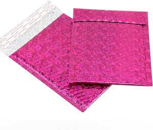 ซองจดหมายกันกระแทกแบบโฮโลแกรมเลเซอร์  ถุงเมลเลอร์กันน้ำสีเงินเมทัลลิก เป็นมิตรกับสิ่งแวดล้อม  ถุงโพลีเมลสำหรับส่งสินค้า  บรรจุภัณฑ์สำหรับเสื้อผ้า - Product Image 1