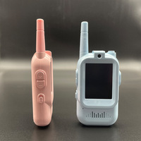 Pack de 2 Interphones Vidéo Sans Fil Créatifs, Cadeau pour Enfants, Caméra, Changeur de Voix, Résistant à l'Eau, Antidérapant, Camping en Plein Air