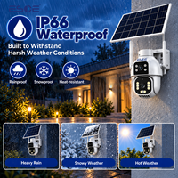 Caméra CCTV solaire ESOE Hieasy 4G avec carte SIM, audio bidirectionnel, étanche IP66, détection de mouvement humain, pour la maison et l'extérieur