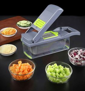Utensilio de Cocina, Cortador de Verduras Manual Multifuncional de Plástico Ecológico, Picador de Cebolla con Cuchillas de Acero Inoxidable - Product Image 3