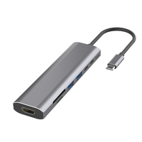 Hub multiport Type-C OEM ODM 7 en 1, station d'accueil USB C pour ordinateur portable