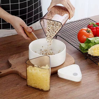 Nouveau modèle de conteneur de stockage des aliments en triangle boîte de rangement de cuisine contenants alimentaires en plastique hermétiques pour le stockage de la cuisine à domicile